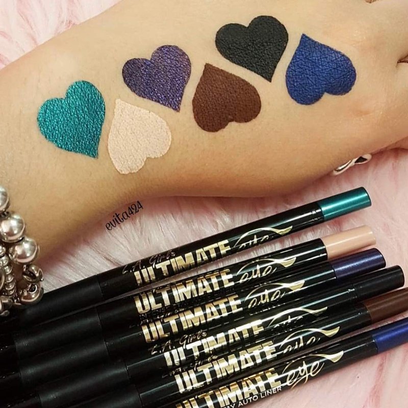 L.A. Girl Ultimate Intense Stay Auto Eyeliner - Long-Lasting Charcoal | Smooth Application