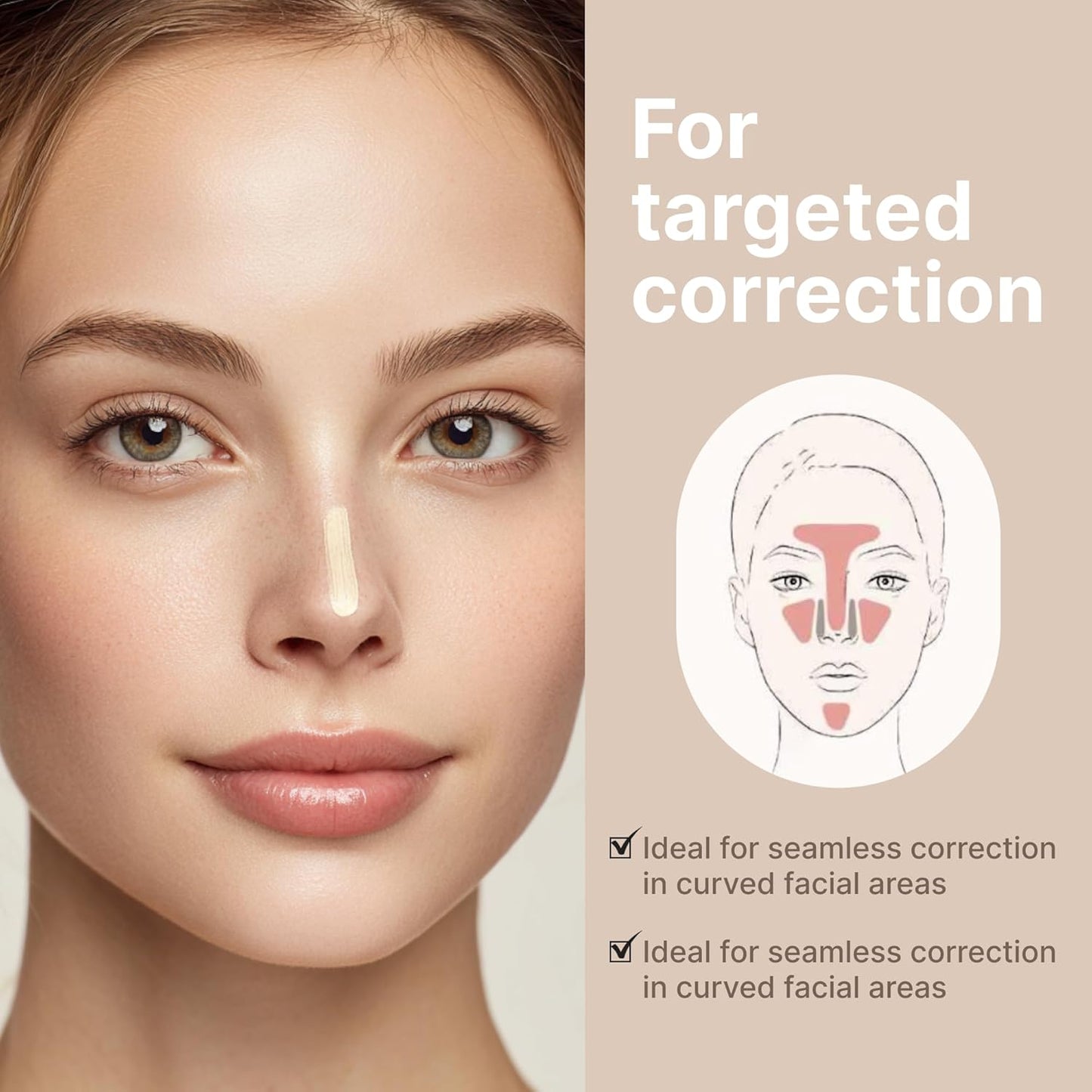 The Tool Lab 238 Layer Concealer Brush - Precision Flat Makeup Brush for Under Eye Coverage