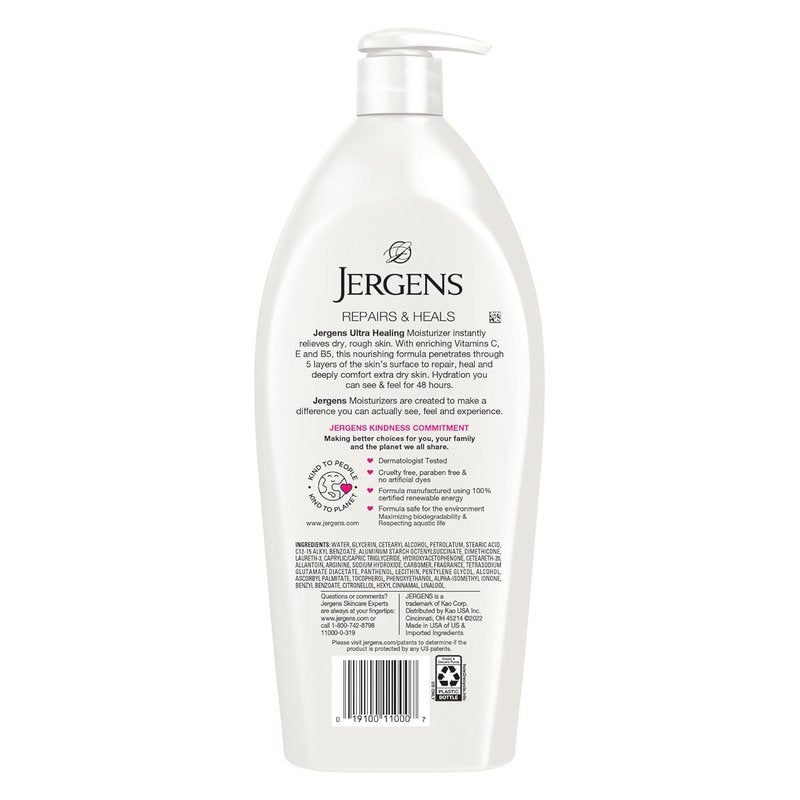 Jergens Ultra Healing Lotion - Quick Absorption Hand & Body Moisturizer for Extra Dry Skin | 32oz