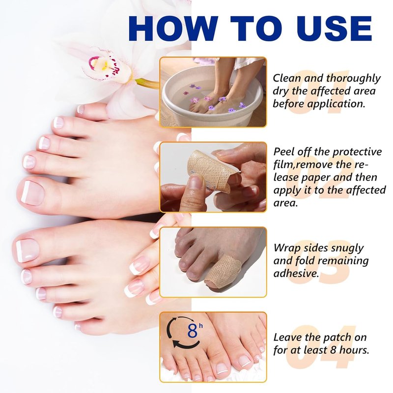 Skiennix Fungal Nail Patches - Extra Strength Toenail Fungus Treatment for Men & Women | 32 Pcs