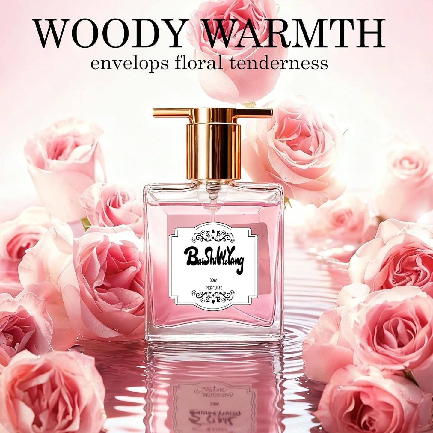 Woody Floral Women's Perfume - Long-Lasting Eau de Parfum with Rose, Jasmine & Salted Vanilla | 25ml / 0.85fl oz