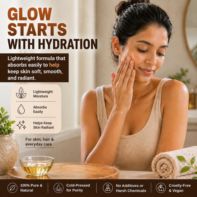 INFINA ESSENTIALS Pure Cold Pressed Castor Oil - Hexane Free, Glass Bottle for Hair Growth, Face, Scalp, Skin & Eyelashes - Nourishing and Moisturizing - 16 fl oz