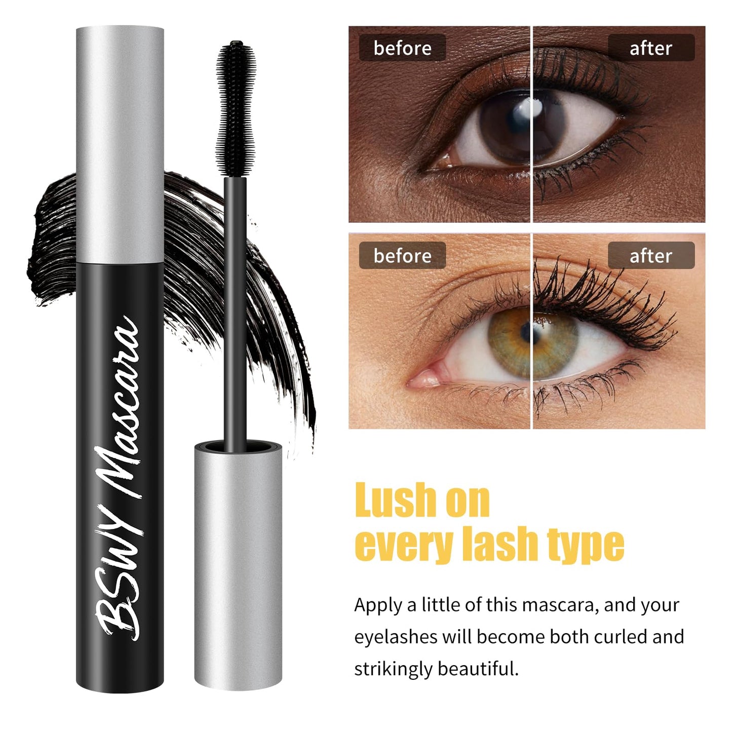 Sky High Telescopic Tubing Mascara - Waterproof & Essence-Infused, Ideal for Women 60 Plus, Lengthening & Volumizing for Fuller, Smudge-Resistant Lashes