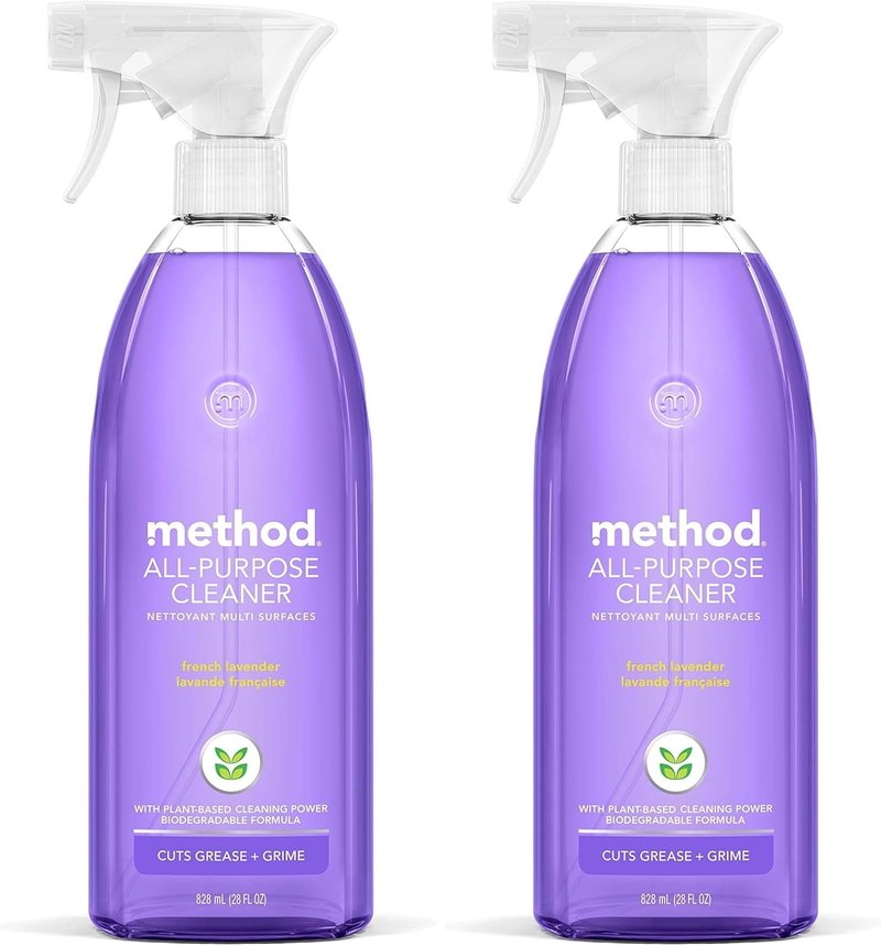 Method All-Purpose Cleaner Spray - French Lavender Scent | Ideal for Counters & Tiles, 28 Fl Oz (Pack of 2)