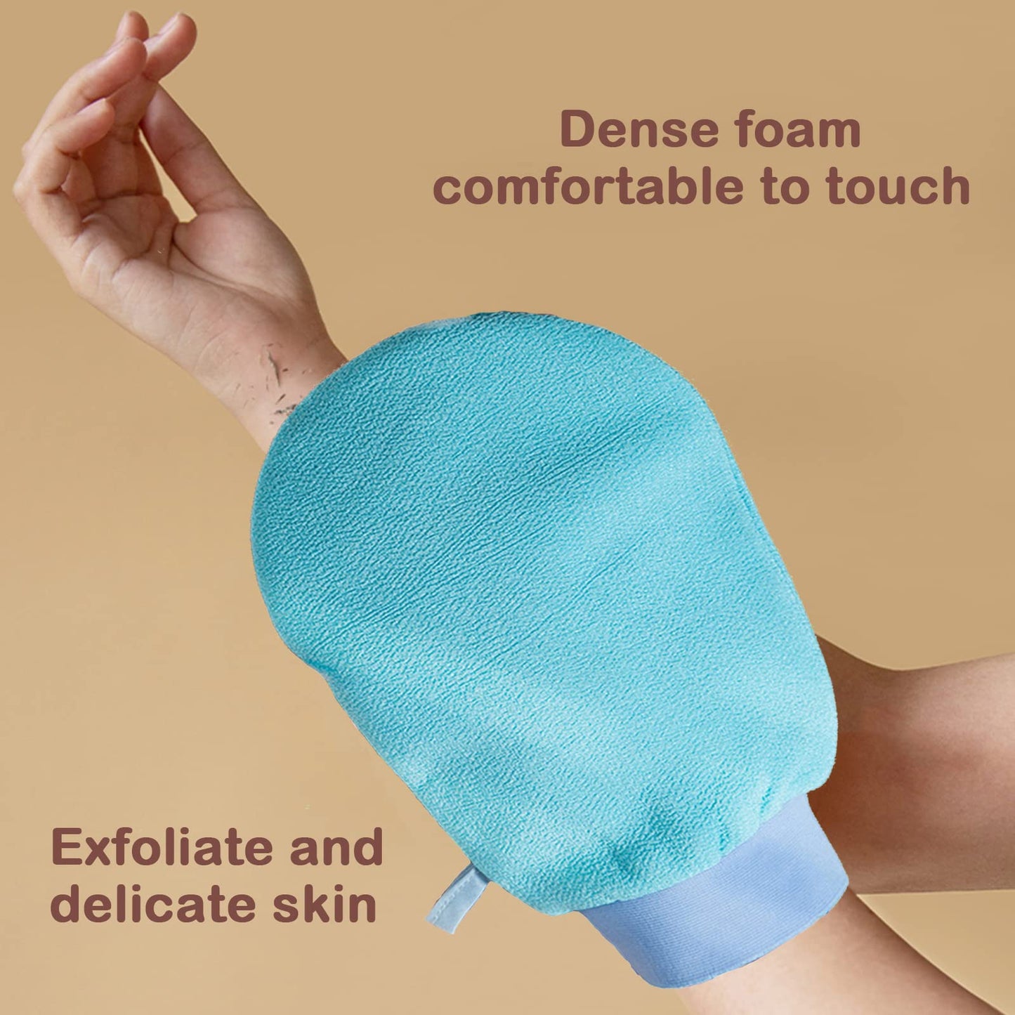 CIDOKAT Exfoliating Mitt For Body Scrub Exfoliator Glove Revive Glow Keesa Exfoliating Glove Exfoliate Bath Korean Deep Exfoliating Gloves For Shower Dead Skin Remover Scrubber Exfoliation 1Pcs Black