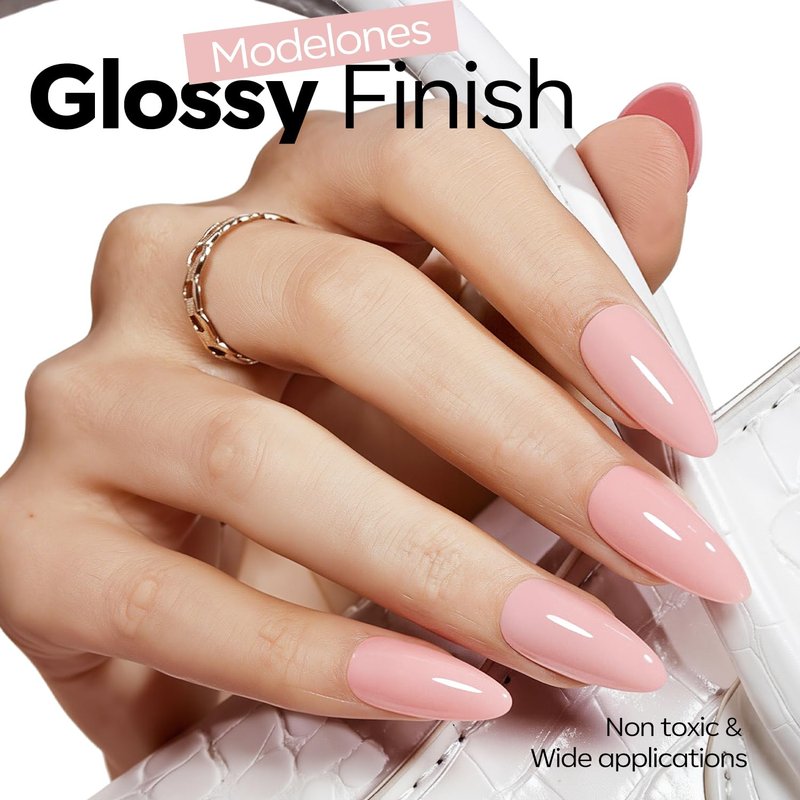 modelones Pink Gel Nail Polish 15ML, Hema Free Summer Pastel Soak-Off UV Gel Polish - 28+Days Long-Lasting Nail Art DIY Manicure Kit Home Salon Women Gifts