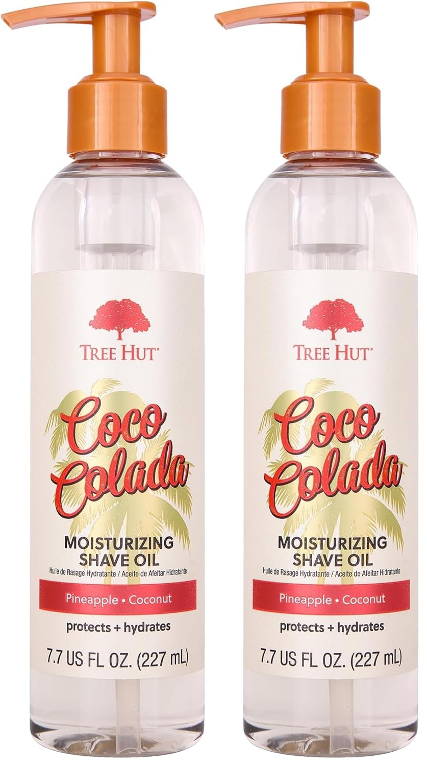 Tree Hut Coco Colada Shave Oil - Ultra Hydrating Gel-to-Oil Formula for Smooth Shaving | 7.7 fl oz (Pack of 2)
