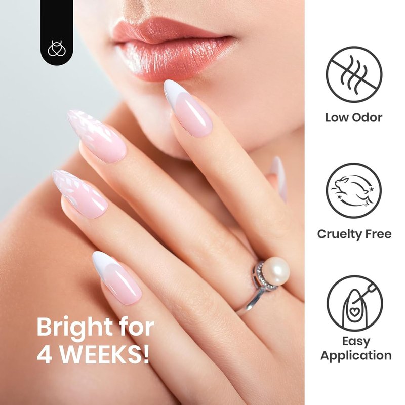 Beetles Gel Polish | Classic White Swirl Nail Art Gel Liner - 7ml for Thin French Tips