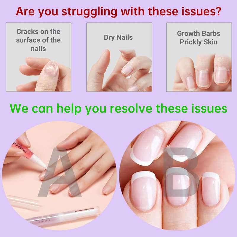 GRUNIL Cuticle Oil Pen - 15 PCS Nail Growth Treatment & Strengthener | Home Nail Care Kit