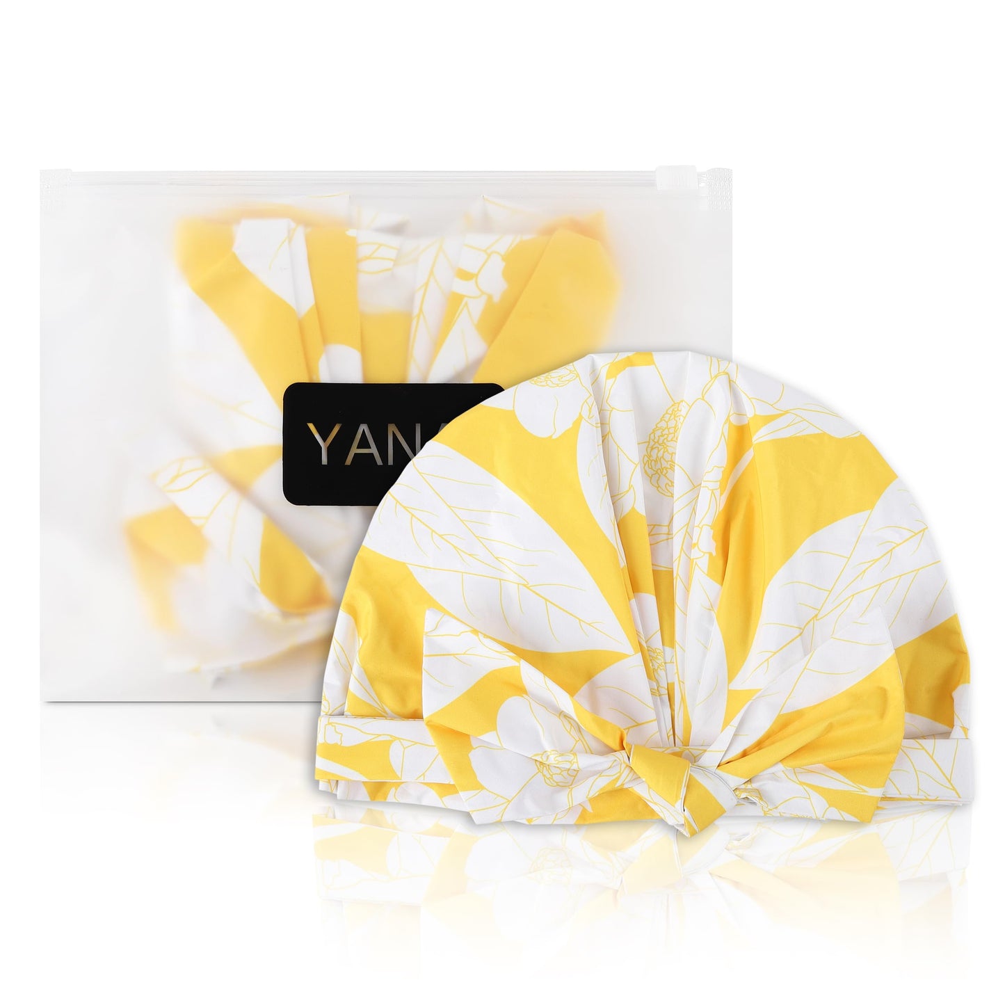 YANA Shower Cap for Women - Waterproof, Reusable Shower Cap for Shower, Bath, Swim