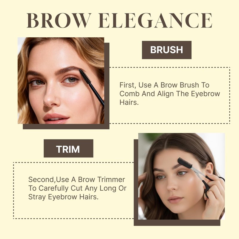 3Pcs 2 in 1 Eyebrow Scissors with Comb and Brush Set Professional Eyebrow Trimmer for Women and Men Stainless Steel Beauty Grooming Tools for Shaping and Makeup Prep