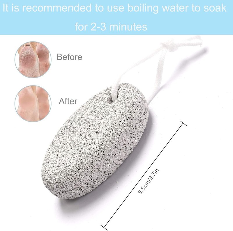 Natural Pumice Stone - 3-Pack Lava Pedicure Tools for Callus Removal | Exfoliating Foot File for Dead Skin on Heels & Elbows