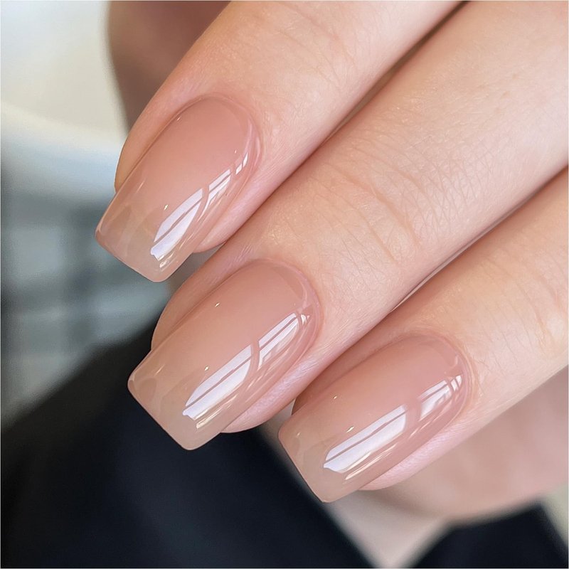 Nude Jelly Gel Nail Polish - 16ml Sheer Translucent Soak Off Formula | UV Light Cure for DIY Nail Art, 3054 Brick Nude