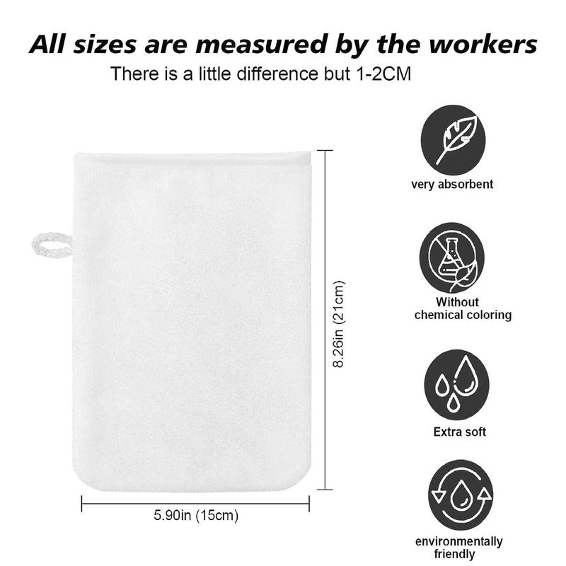 PHOGARY Microfiber Face Cloths, 6"x8" Fast Drying Bath Mitts Washcloth, Super Absorbent Soft Lightweight Towel Body Facial Cloths Small Wash Mitt for Travel Showering Washing Face, 6 Pack, White
