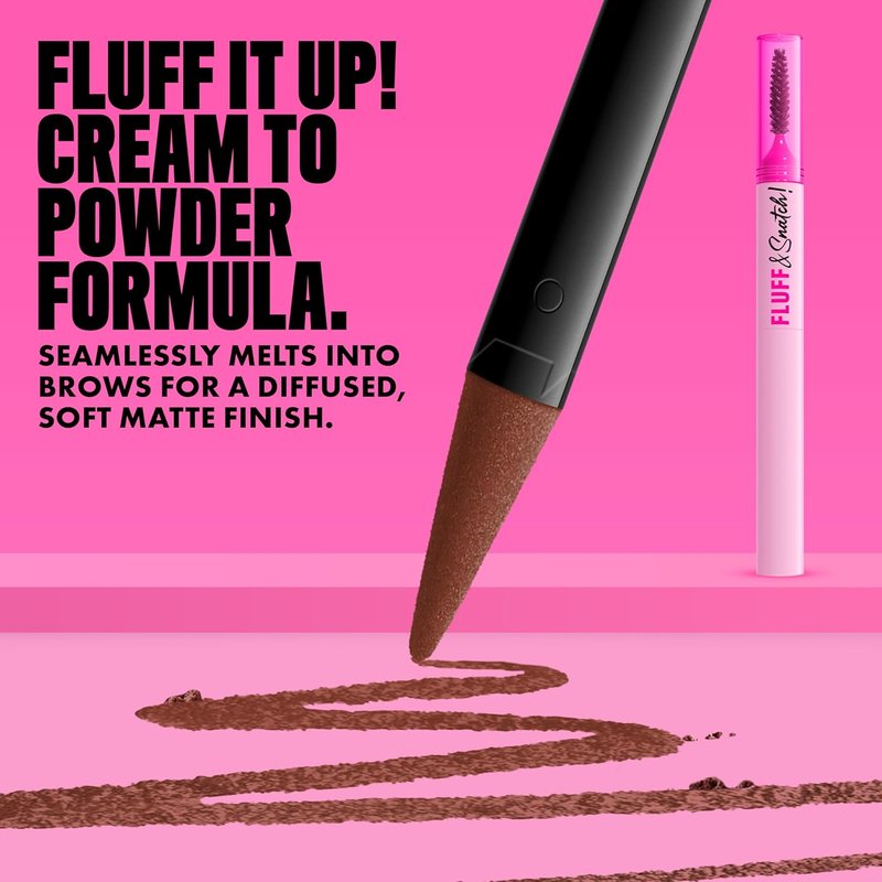 NYX Fluff & Snatch Brow Powder Pen - Cream To Powder Eyebrow Pen For Soft, Defined Brows | Rich Auburn