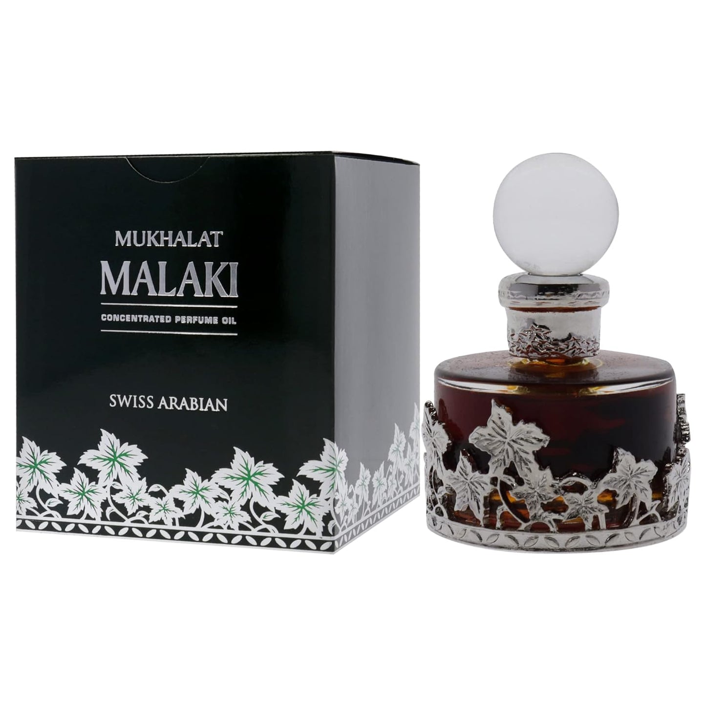 Swiss Arabian Mukhalat Malaki - Concentrated Perfume Oil for Men & Women | Turkish Rose, Saffron & Oud - 1 oz