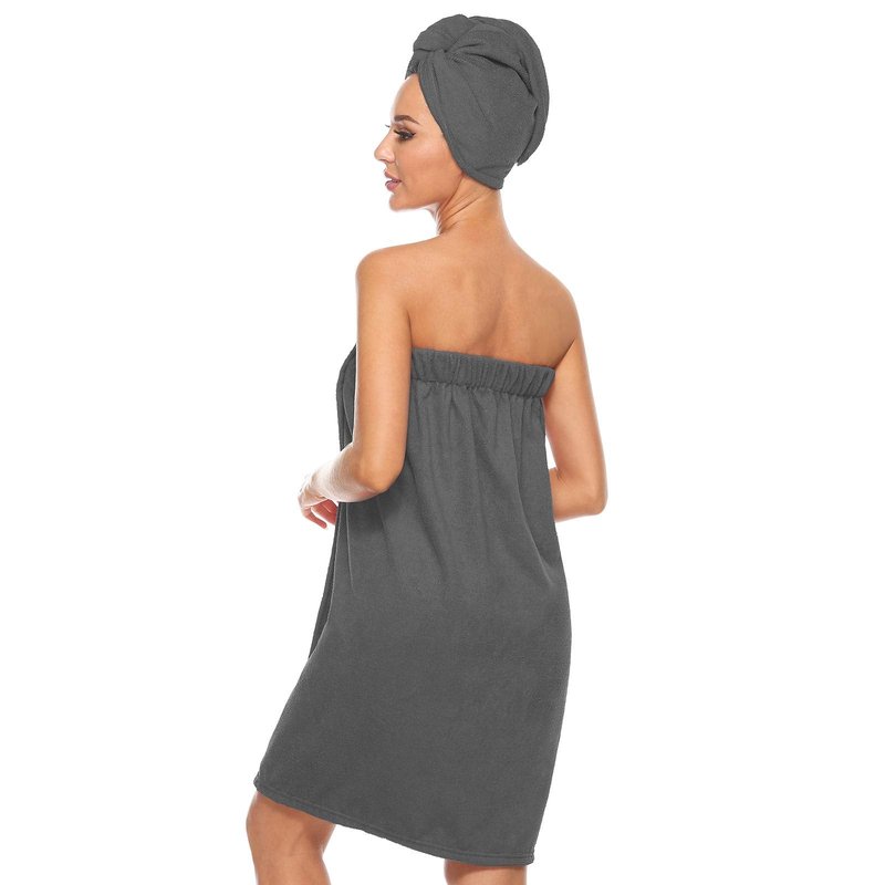 Orrpally Women Shower Wrap Robe Bath Wrap Towel Spa Body Wrap Adjustable Closure Bathrobe