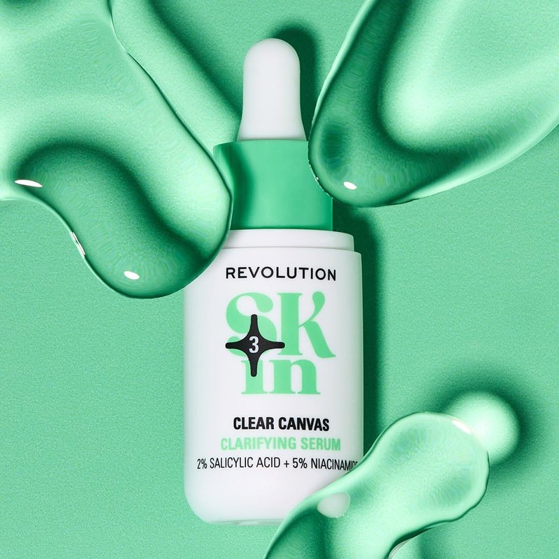 Revolution Skin, Clear Canvas 5% Niacinamide & 2% Salicylic Acid Clarifying Face Serum, Helps Even Skin Tone, Vegan & Cruelty-Free, 1.01 fl oz