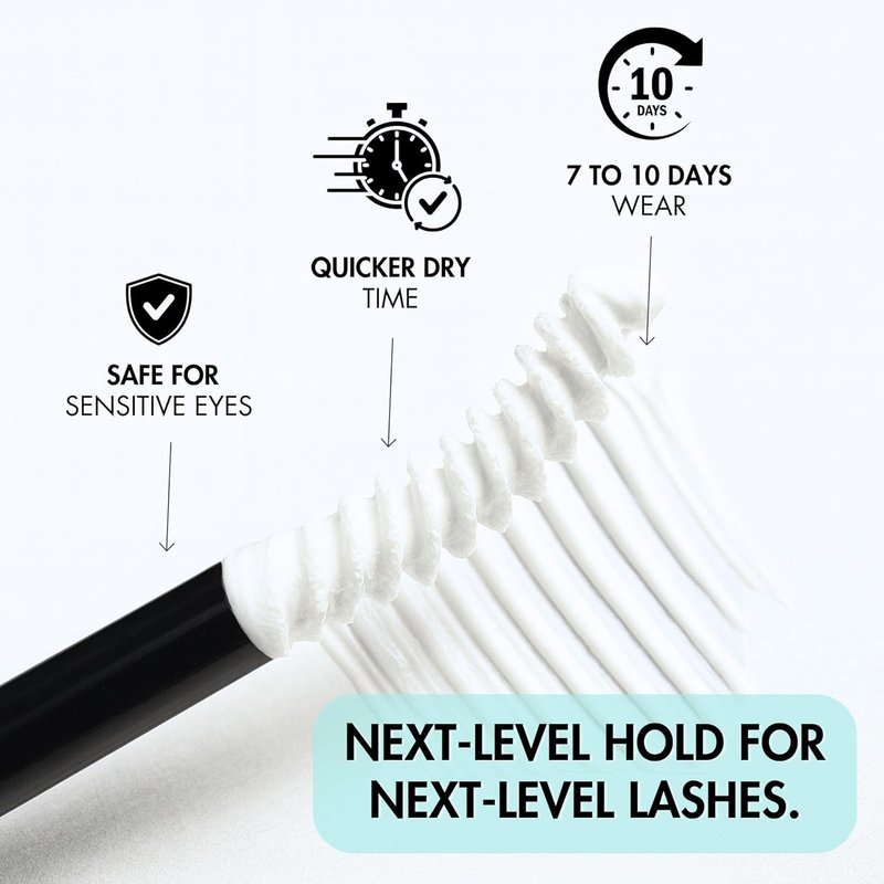 Gazelle 2-in-1 Lash Keeper - Fast-Dry Clear Lash Glue & Sealer | Waterproof, 360° Precision Brush, 7-10 Day Hold