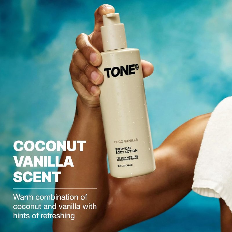 Everyday Body Lotion for Men & Women - Coco Vanilla, Fast Absorbing, Hydrating Formula with Shea Butter & Vitamin E | 12.2 oz