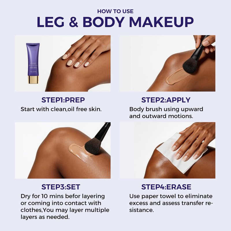 Body Coverage Perfector, Tattoo Cover Up Uneven Skin Blemishes Scars Veins Bring Natural Glow with 24Hr Long Lasting, Full Coverage Sweatproof No Transfer Concealer for Leg Face Body 2.5 oz, 01 Light