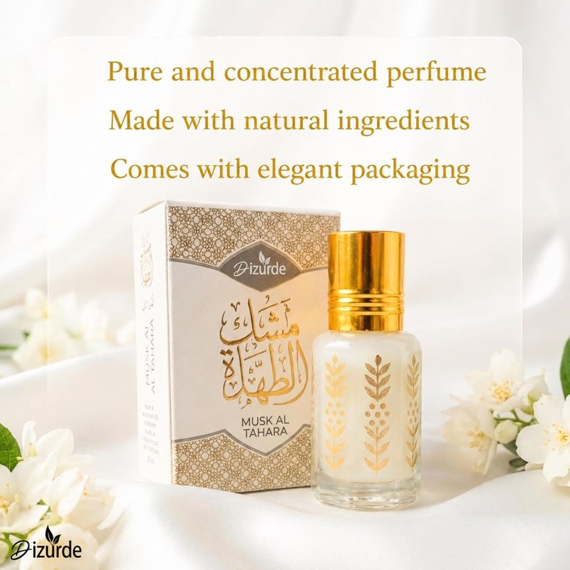 Musk Al Tahara White Musk Perfume - 6mL Egyptian Musk Oil for Women | Soft Everyday Scent