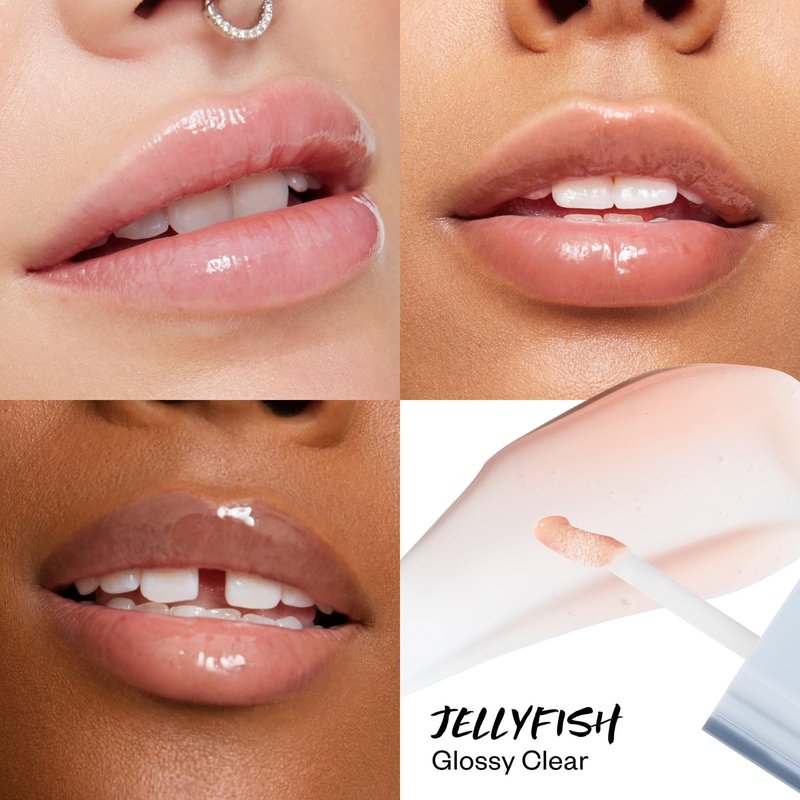 Kosas Wet Lip Oil Gloss - Hydrating Lip Plumping Treatment with Hyaluronic Acid & Peptides, Non-Sticky Finish (Jellyfish)