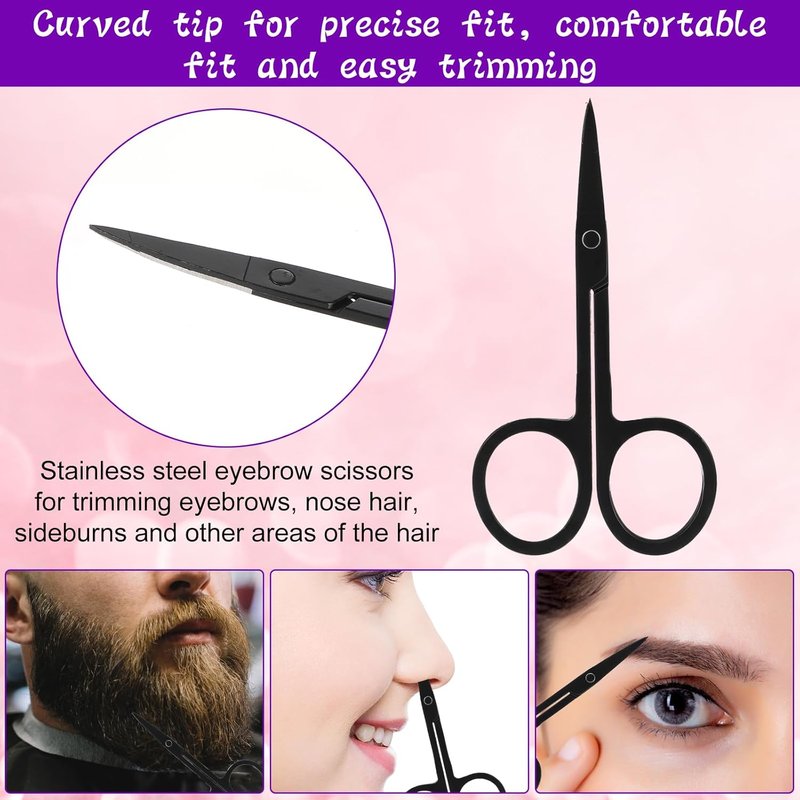 Eyebrow Razor Kit - 5-in-1 Professional Grooming Set for Men & Women | Includes Trimmer, Tweezers, Scissors, Comb, Brush