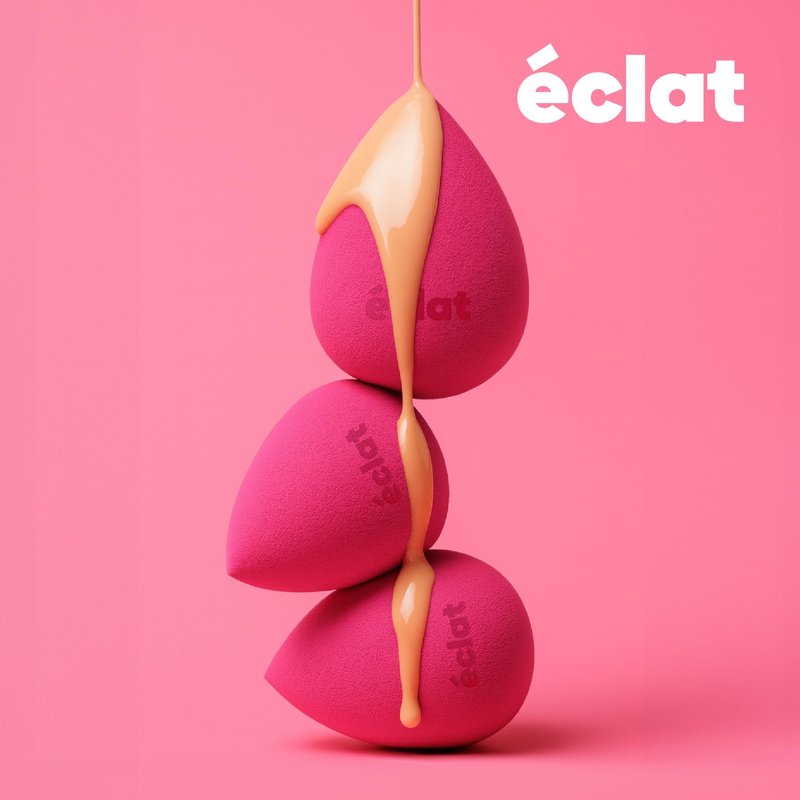 Éclat Makeup Sponge Set, 6 Pcs Blender Sponge Puff, Latex-Free & Super Soft, Wet & Dry Multi Use for Liquid, Powder, Cream Foundation, Lightweight Teardrop Shape Professional Beauty Blending Tool