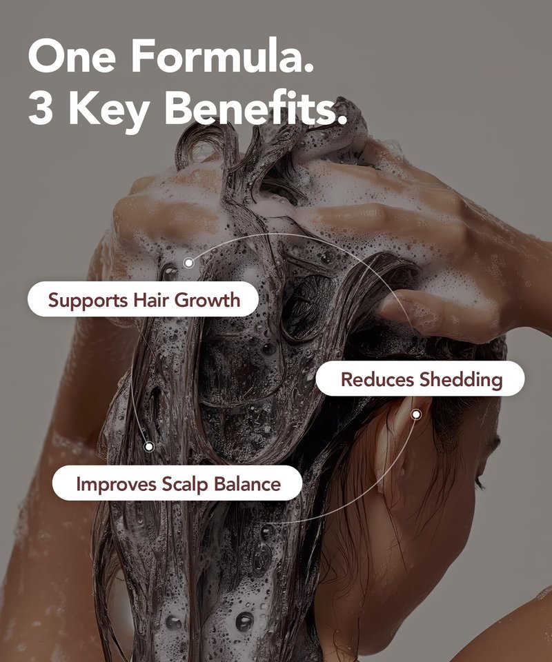 Motifull Hair Boosting Thickening Shampoo for Thinning Hair | Biotin & Caffeine Scalp Shampoo for Visibly Stronger Roots & Volume (16.4 fl oz)