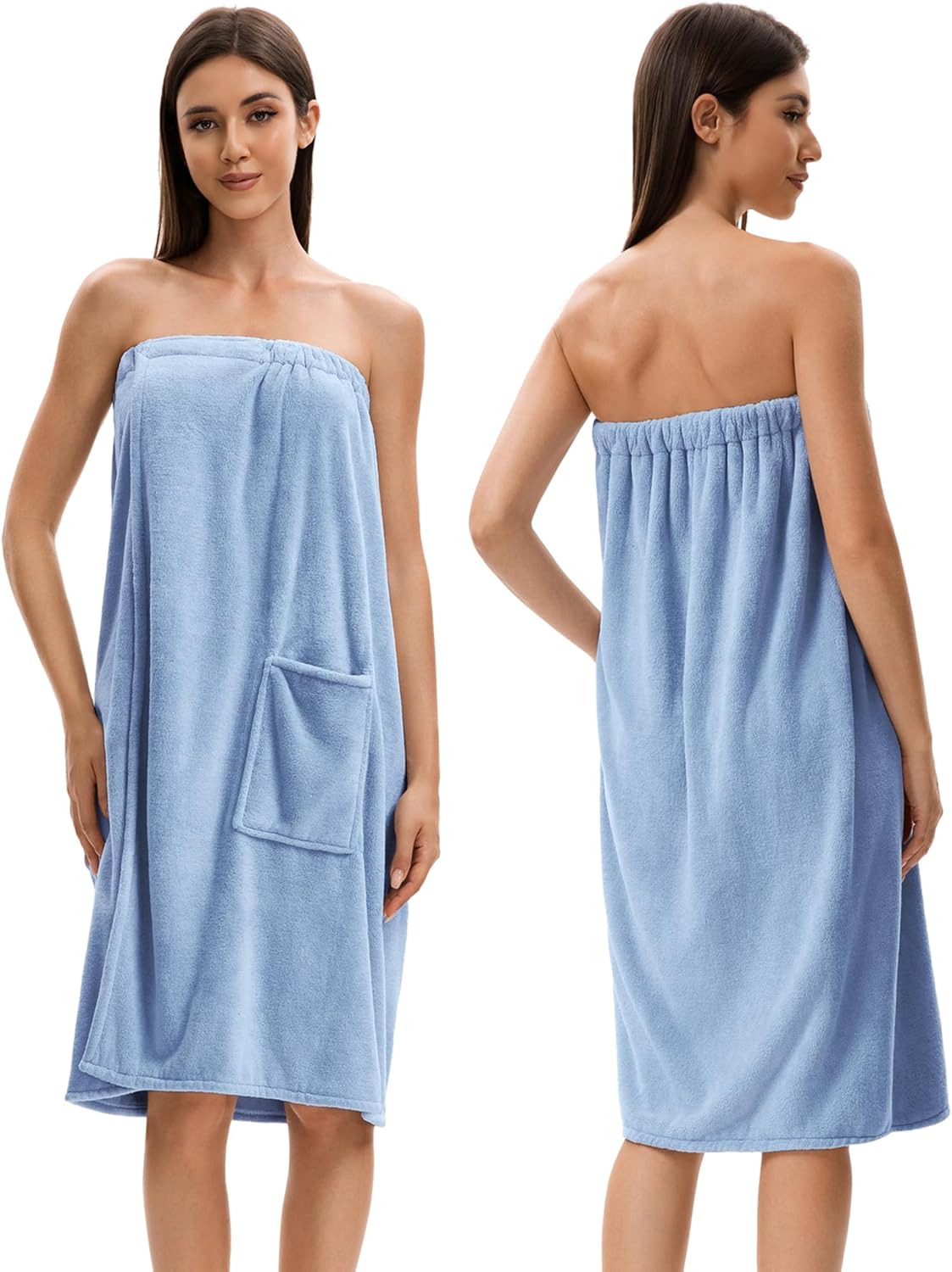 Towel Wrap for Women - Plush Bath Robe with Pockets | Spa & Sauna Use