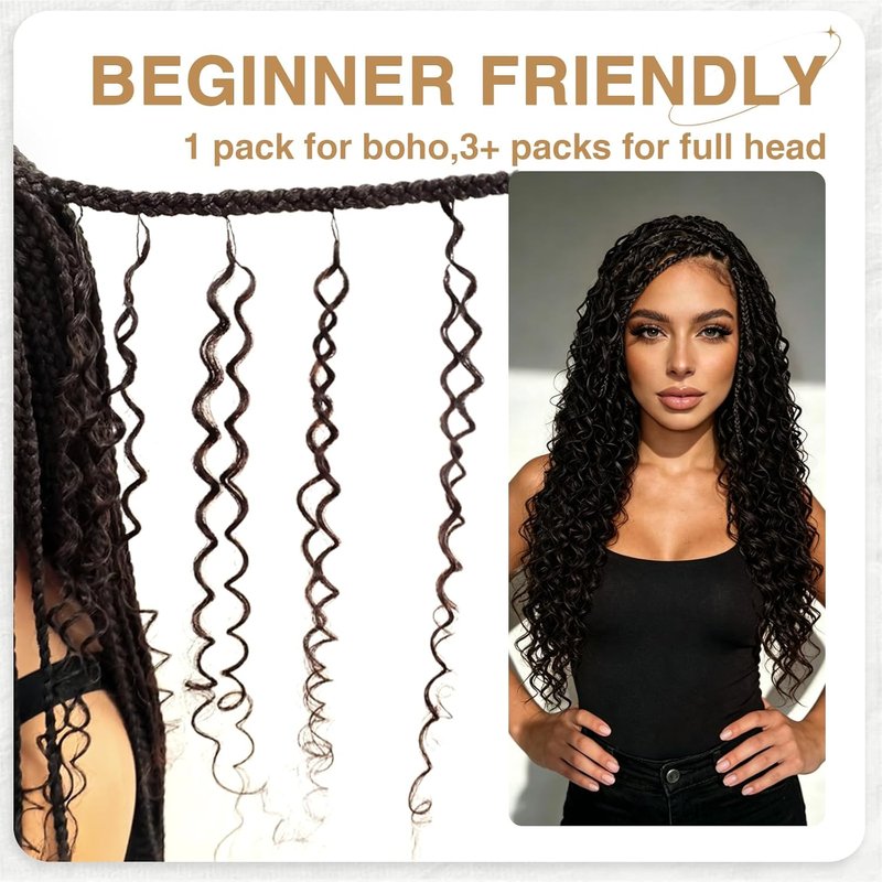Miracle Knots Crochet Hair - Pre-Separated Deep Wave for Black Women | Easy Install, Lightweight, 14 Inch (2# Dark Brown)