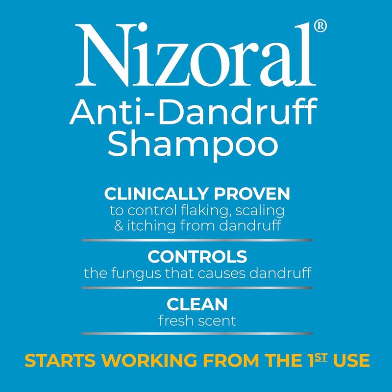 Nizoral Anti-Dandruff Shampoo - 1% Ketoconazole, Fresh Scent | 7 Fl Oz