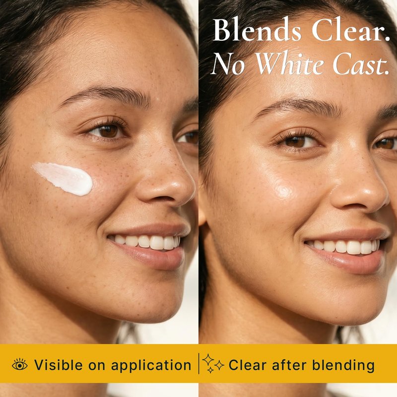 Mineral Sunscreen for Face SPF 50 - Broad Spectrum Zinc Oxide, Non-Greasy Moisturizer for Sensitive Skin | Natural & Organic Ingredients