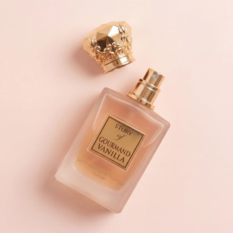 Prince Parfums Dubai – Story of Gourmand Vanilla – Women’s Extrait de Parfum 3.4 Ounces – Luxury Perfume with Coconut, Peach, Tiare Flower & Vanilla – Romantic, Sweet & Long Lasting Fragrance