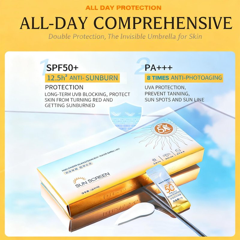 30PCS Travel-Size SPF 50+ PA++++ Mini Sunscreen – Lightweight, Non-Greasy, Water-Resistant Bulk Sunblock for Face & Body, Perfect Vacation Essentials & Party Favors