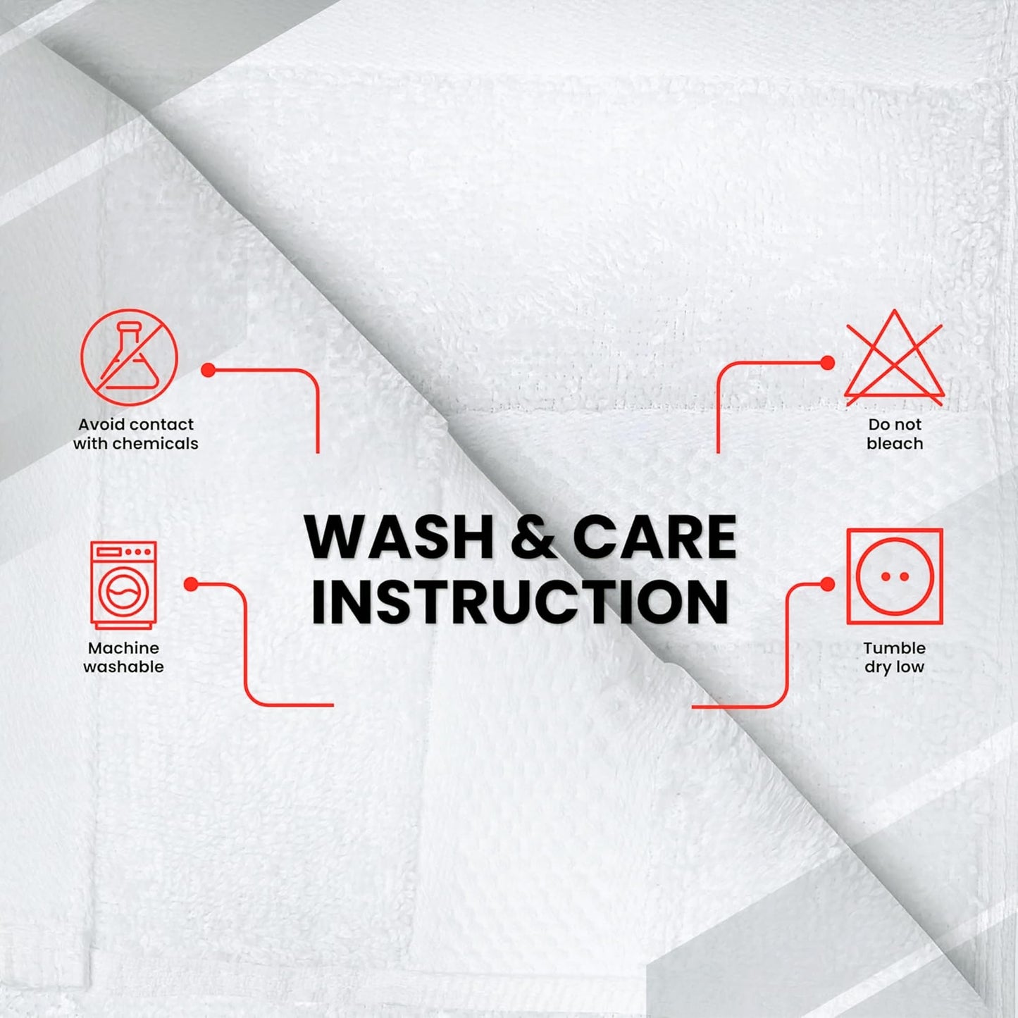Infinitee Xclusives Luxury Wash Cloths for Showering [13x13] – 100% Cotton Washcloths [Pack of 4], Soft and Absorbent Face Towels for Bathroom Wash Clothes, Gym, and Spa (Brilliant White)