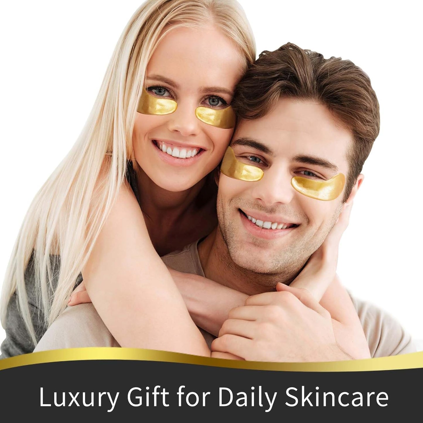 Under Eye Patches - 40 Pairs Anti-Aging Eye Masks with 24K Gold & Hyaluronic Acid | Reduce Dark Circles & Puffiness