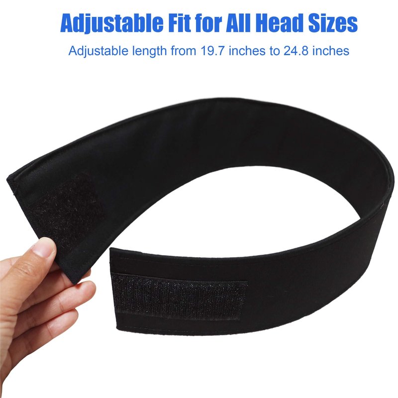 Adjustable Graduation Grad Cap Headband Insert Invisible Firm Anti-Fall Grad Cap Headband for Graduation Hat Foldable Holder for Small Heads Big Heads Any Hairstyle Black