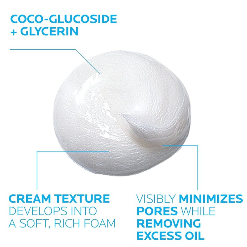 La Roche-Posay Effaclar Deep Cleansing Foaming Facial Cleanser, Cream Cleanser & Daily Face Wash for Oily Skin & Acne Prone Skin to Minimize Look of Pores