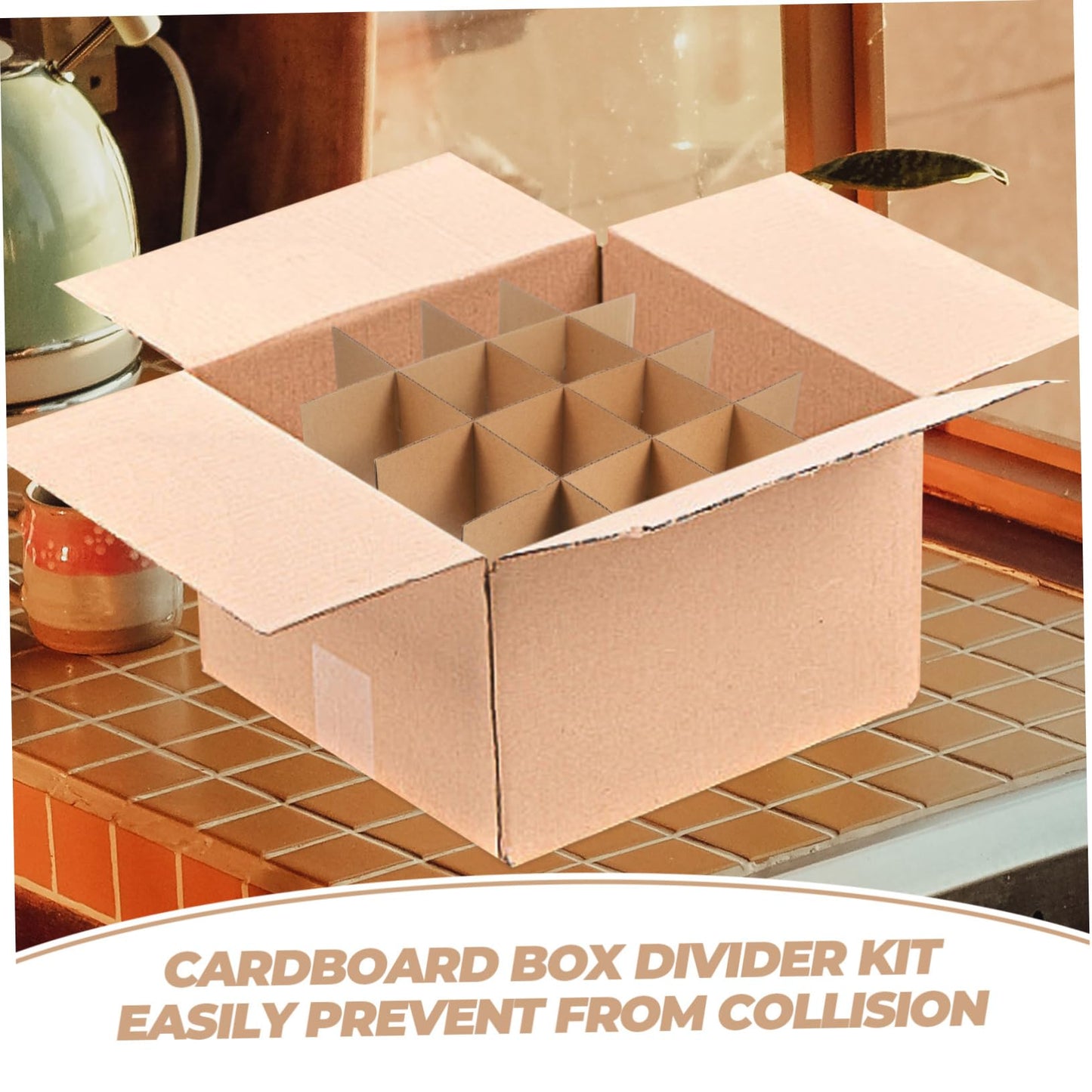 GLEAVI 5 Sets Cardboard Moving Box Dividers, Glassware Dish Packing Inserts, Protective Paper Dividers for Cardboard Boxes, Suitable for Glass Cups, Plates, and Wine Glasses during Transportation