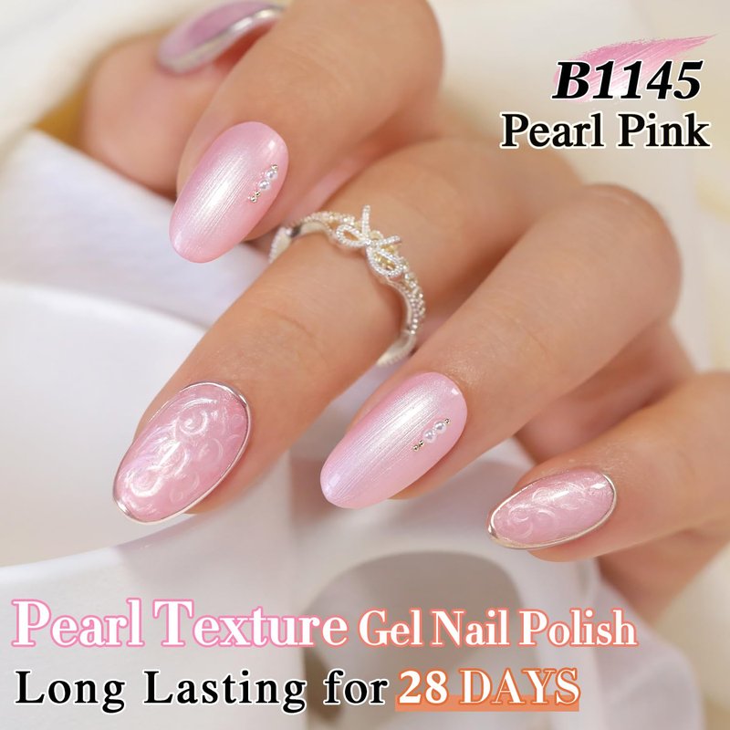 Gel Nail Polish - Double Rhythm 15ML Soak Off Pearl Nude for DIY Manicure | Long-Lasting Color