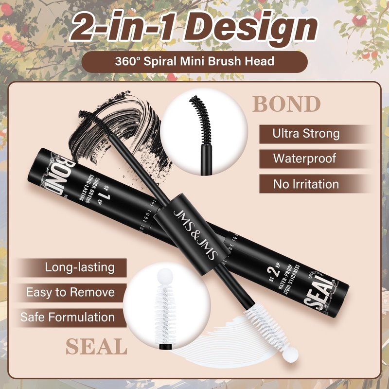 JMS&JMS Fairy Lash Clusters Kit Natural Cluster Lashes Invisible Band Manga Lashes with Lash Bond and Seal Eyelash Applictor Anime Lash Lash Extension Kit for Beginner (Fairy-8-18mix)