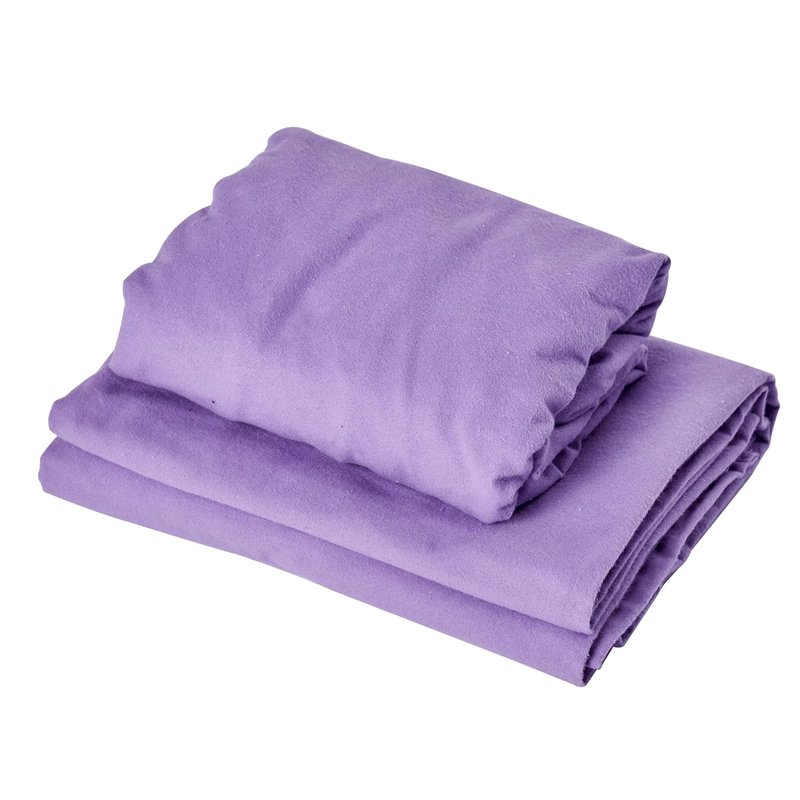 Master Massage 3-Piece Cotton Flannel Massage Table Cover Set - Purple Sheets for Spa & Beauty Salons