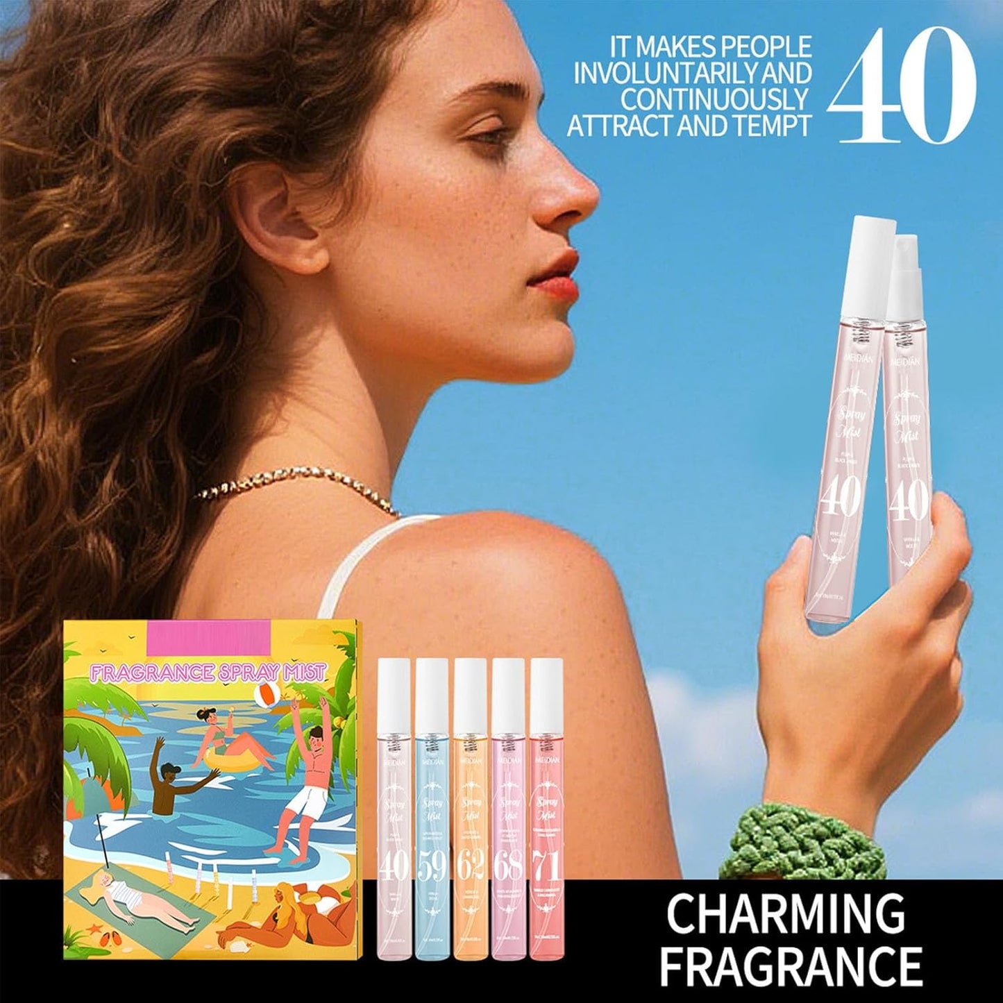 Skiennix Perfume Mist Set - Long-Lasting Fruity Fragrance Spray for Women | Travel Size Gift Set (5 Scents)