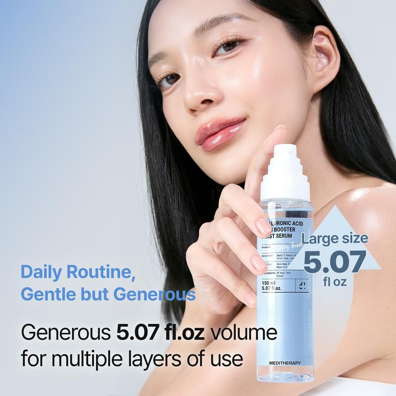 MEDITHERAPY Hyaluronic Acid Serum - Ultra Hydrating 150ml | Non-Sticky Anti-Aging Face Moisturizer for Glowing Skin