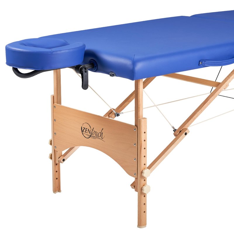 Master Zen-Touch Brady Lightweight Portable Massage Table Beauty Bed Tattoo Spa Salon Facial Lush Bed, Sky Blue, Wood 27''