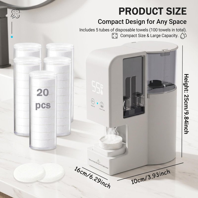 Disposable Spa hot Towel Warmer hot Towel Dispenser Towel Heater Machine（hot Towel Machine+100PCS Towels）