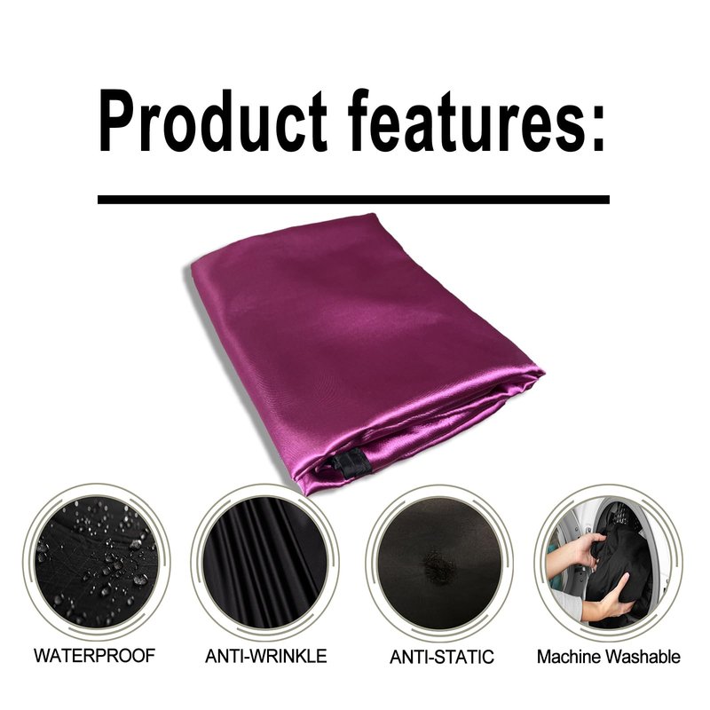 Pelocapa Salon Styling Capes for Clients, Hair Dye Cutting Capes with Elastic Hooks, Waterproof Light Weight Satin Sheen Styling Cape Barber Gown for Stylist, 63”*56”(Purple)