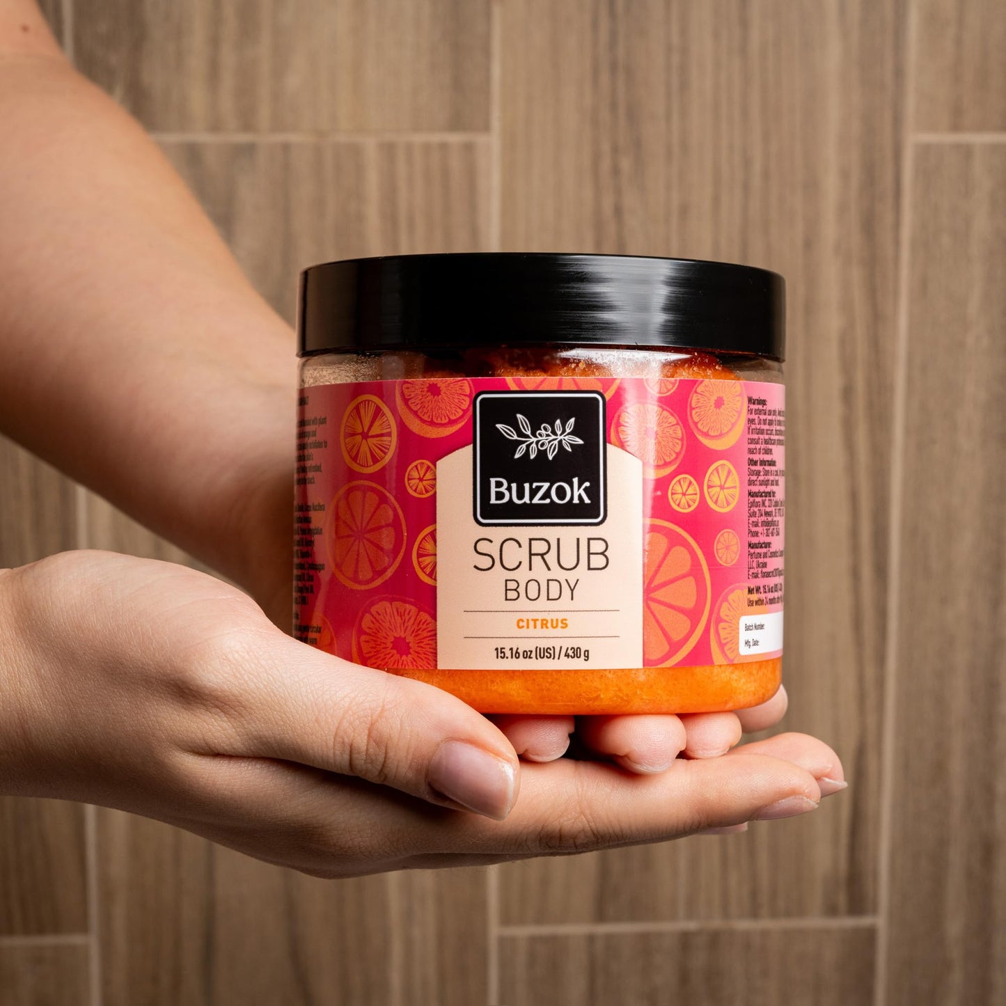 Citrus Body Scrub – Exfoliating Salt Scrub for Body Cleansing & Smoothing – Fresh Citrus Scent – For Shower & Bath Use